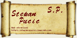Stepan Pučić vizit kartica